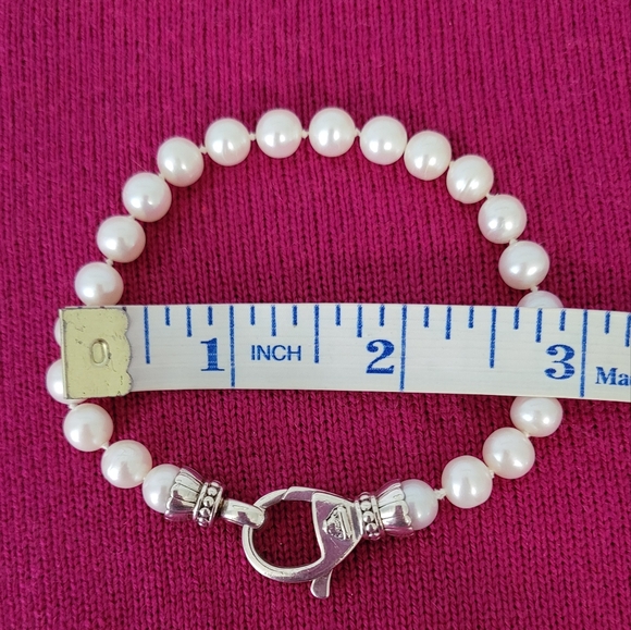 LAGOS "Luna" Sterling Silver White Pearl Bracelet - Picture 4 of 6